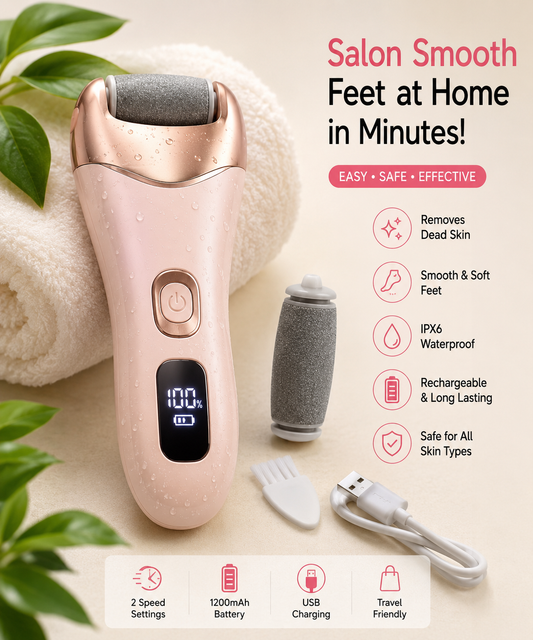 Flawless Pedi Electronic Tool File and Callus Remover, Foot File Callus Remover Tool